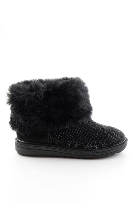 Siyah Taşlı  Kadın Bot & Bootie K02834260087