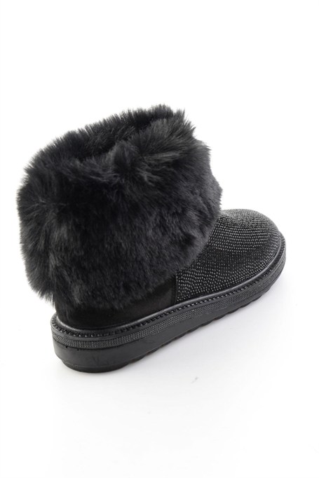 Siyah Taşlı  Kadın Bot & Bootie K02834260087