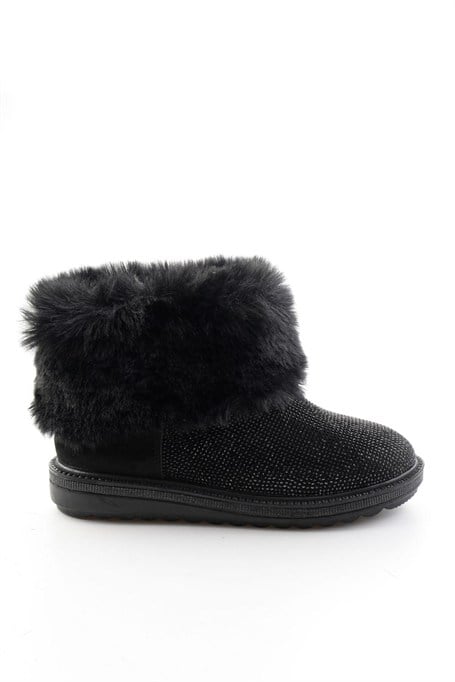 Siyah Taşlı  Kadın Bot & Bootie K02834260087