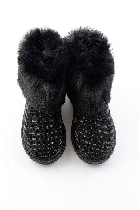 Siyah Taşlı  Kadın Bot & Bootie K02834260087