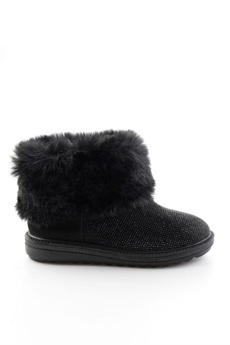 Siyah Taşlı  Kadın Bot & Bootie K02834260087