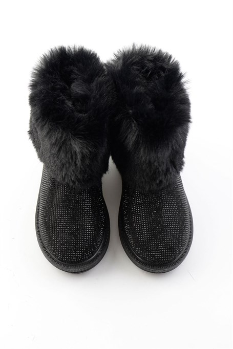Siyah Taşlı  Kadın Bot & Bootie K02834260087