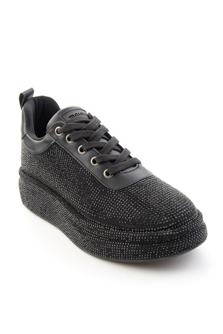 Siyah Taşlı  Kadın Sneaker K01313004287