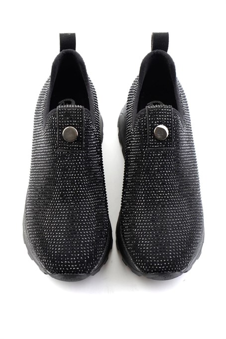 Siyah Taşlı  Kadın Sneaker K01834220087