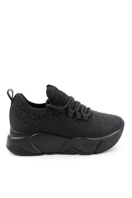 Siyah Triko  Kadın Sneaker K01824040382