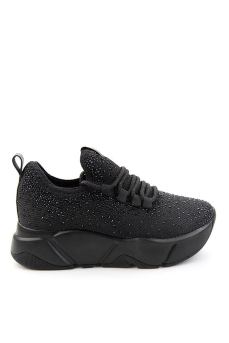 Siyah Triko  Kadın Sneaker K01824040382