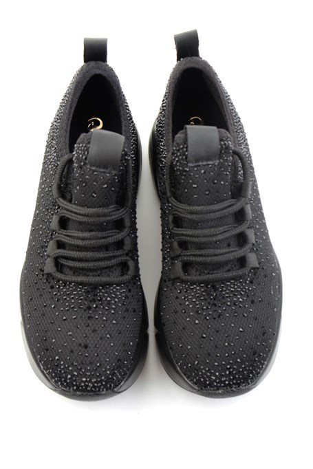Siyah Triko  Kadın Sneaker K01824040382