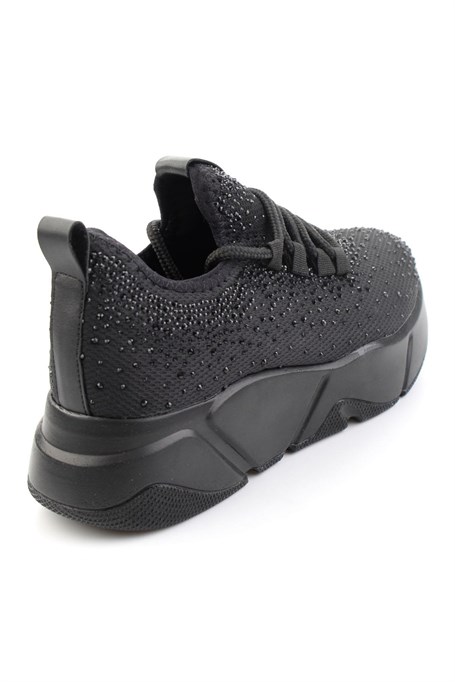 Siyah Triko  Kadın Sneaker K01824040382