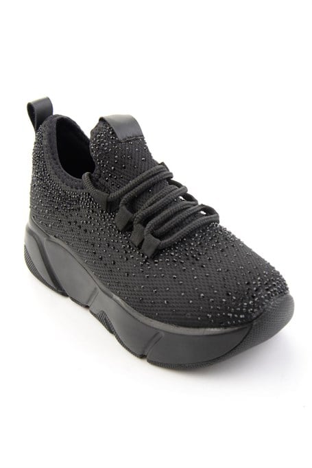 Siyah Triko  Kadın Sneaker K01824040382