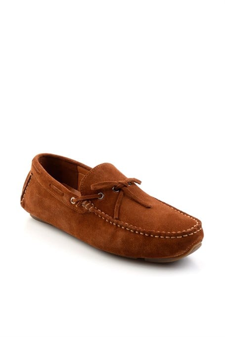 Taba Hakiki Deri Erkek Loafer Ayakkabı E01547070102