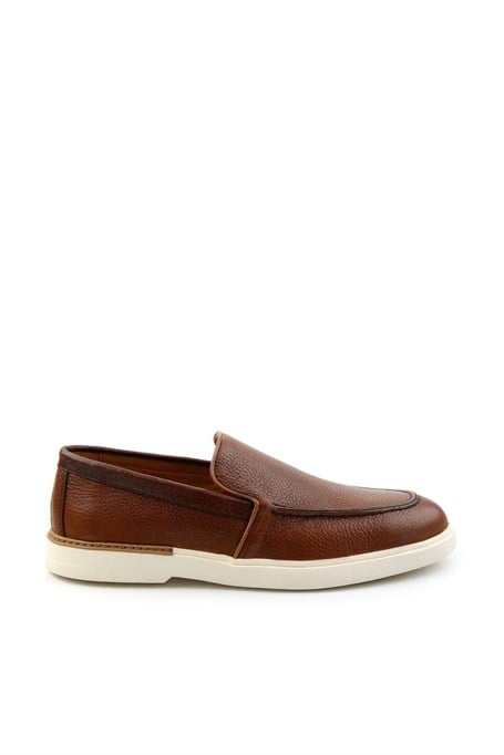 Taba Hakiki Deri Erkek Loafer Ayakkabı E01395425640