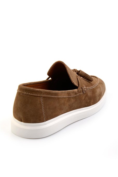 Taba Hakiki Deri Erkek Loafer Ayakkabı E01442310502