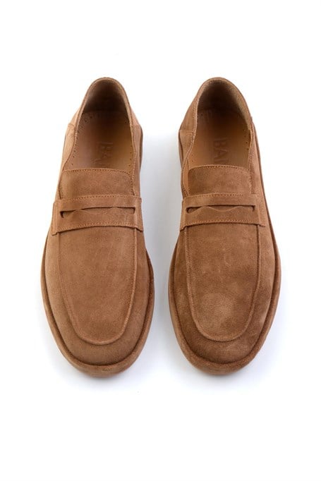 Taba Hakiki Deri Erkek Loafer Ayakkabı E01589240102