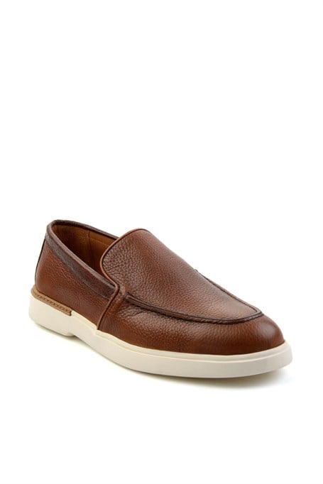 Taba Hakiki Deri Erkek Loafer Ayakkabı E01395425640