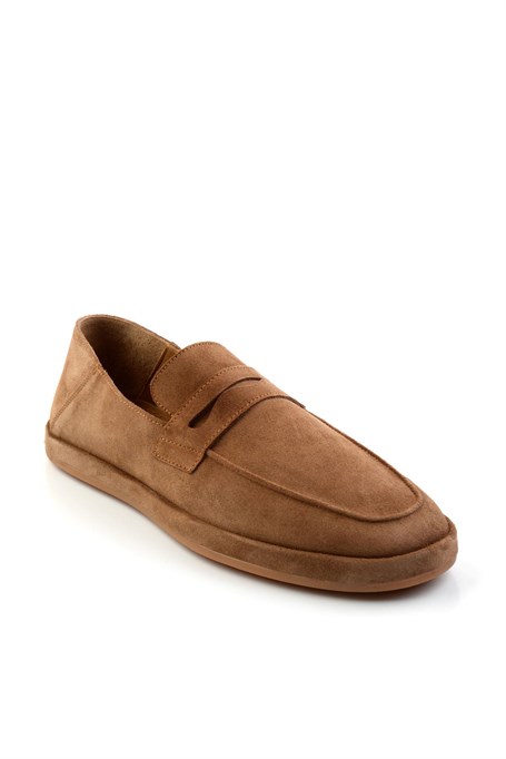 Taba Hakiki Deri Erkek Loafer Ayakkabı E01589240102