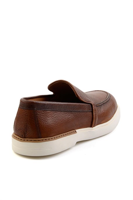 Taba Hakiki Deri Erkek Loafer Ayakkabı E01395425640