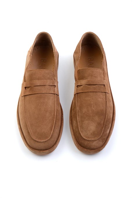 Taba Hakiki Deri Erkek Loafer Ayakkabı E01589240102
