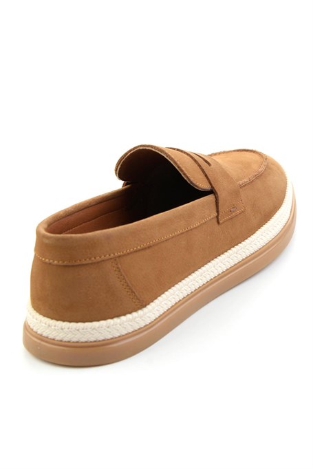 Taba Hakiki Deri Erkek Loafer Ayakkabı E01594324101