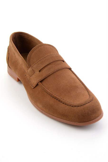 Taba Hakiki Deri Erkek Loafer Ayakkabı E01549024402