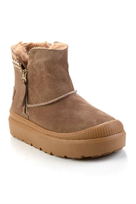 Taba Hakiki Deri Kadın Bot & Bootie K02748100402