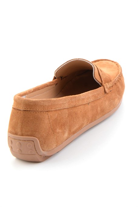 Taba Hakiki Deri Kadın Loafer Ayakkabı K01045035702