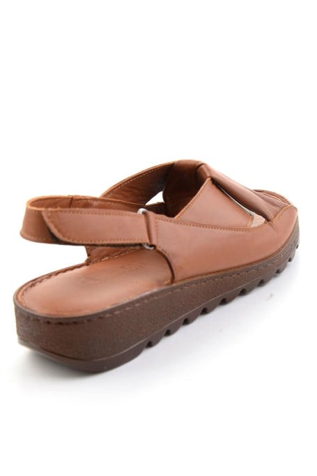 Taba Hakiki Deri Kadın Sandalet K05531810003