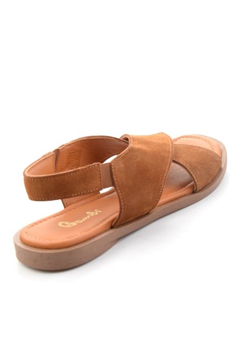 Taba Hakiki Deri Kadın Sandalet K05680028803