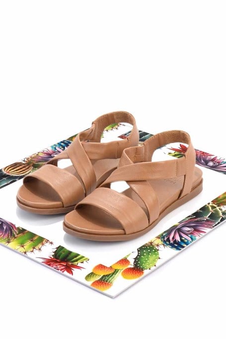 Taba Hakiki Deri Kadın Sandalet K05724660103