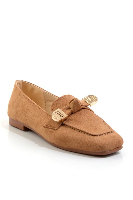 Taba  Kadın Loafer Ayakkabı K01641022472