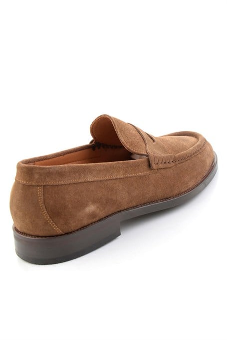 Taba Süet Hakiki Deri Erkek Loafer Ayakkabı E01793281502