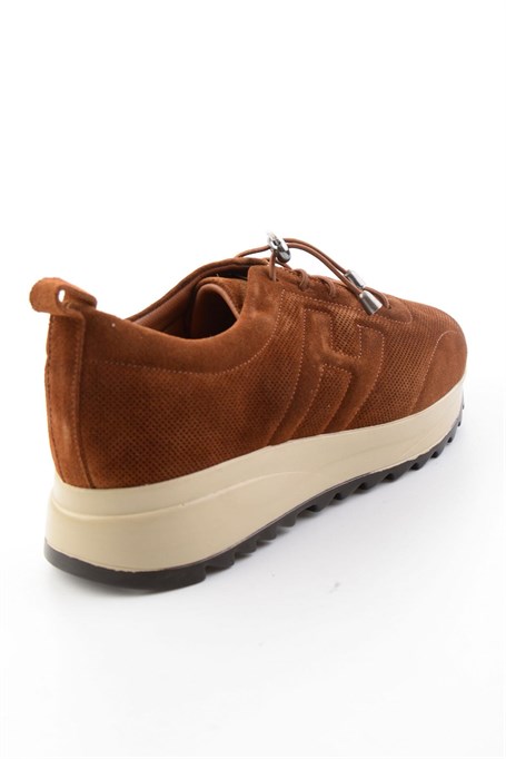 Taba Süet Hakiki Deri Kadın Sneaker K01756709302