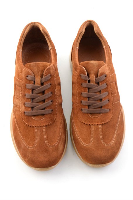 Taba Süet Hakiki Deri Kadın Sneaker K01756111102