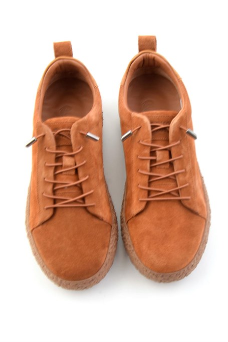 Taba Süet Hakiki Deri Kadın Sneaker K01822268402