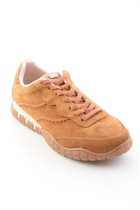 Taba Süet Hakiki Deri Kadın Sneaker K01753516102