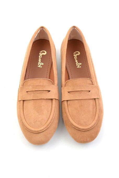 Taba Süet  Kadın Loafer Ayakkabı K01745877072