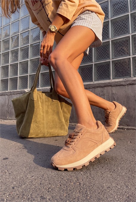 Taba Süet  Kadın Sneaker K01791073772