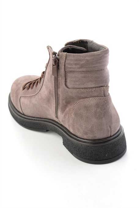 Taupe Süet Hakiki Deri Erkek Bot & Bootie E02589670102