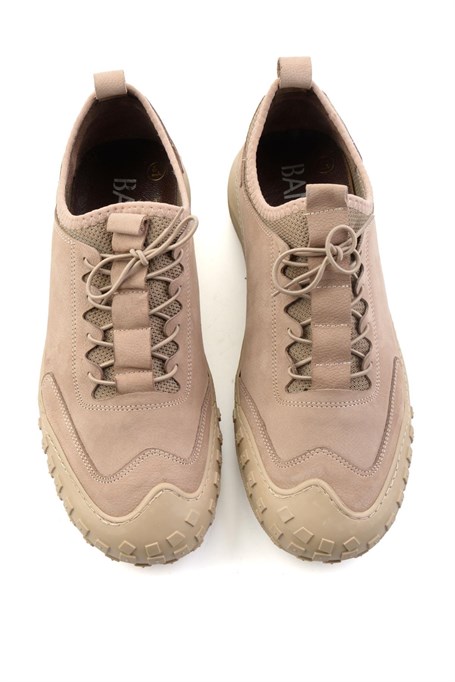 Vizon Nubuk Hakiki Deri Erkek Sneaker E01076378501