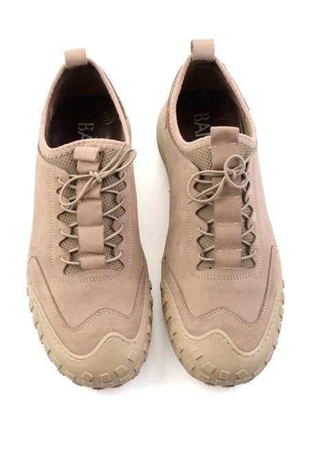Vizon Nubuk Hakiki Deri Erkek Sneaker E01076378501