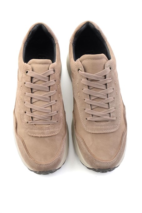 Vizon Süet Hakiki Deri Erkek Sneaker E01789045302