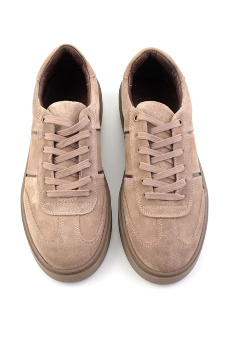 Vizon Süet Hakiki Deri Erkek Sneaker E01789045102