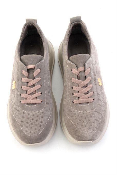 Vizon Süet Hakiki Deri Kadın Sneaker K01753000402