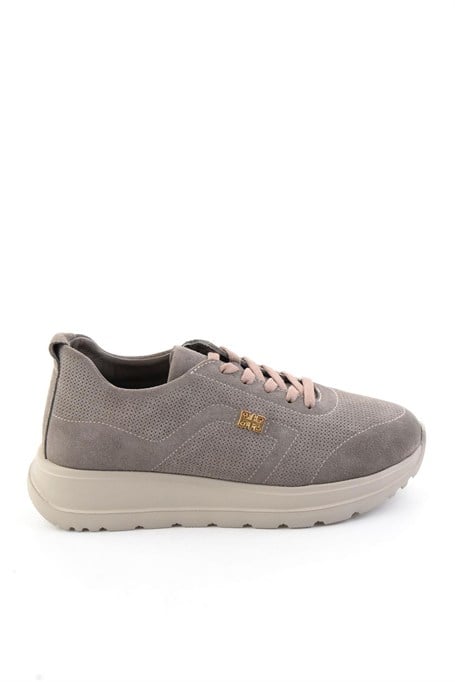 Vizon Süet Hakiki Deri Kadın Sneaker K01753000402