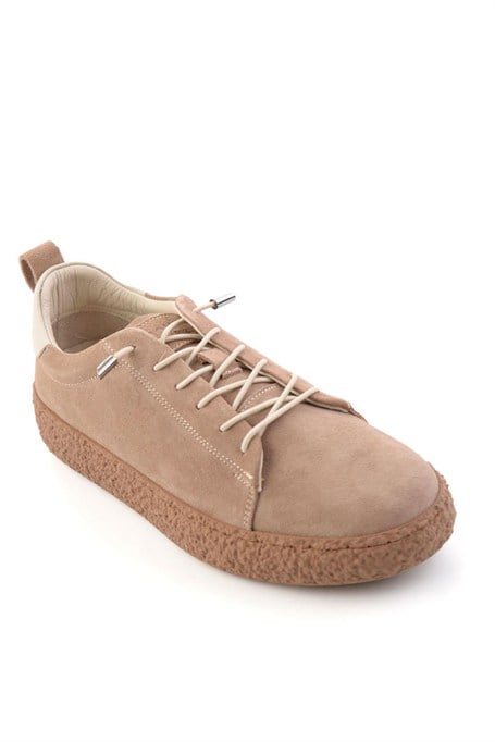 Vizon Süet Hakiki Deri Kadın Sneaker K01822268402