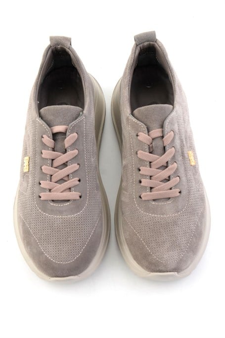 Vizon Süet Hakiki Deri Kadın Sneaker K01753000402