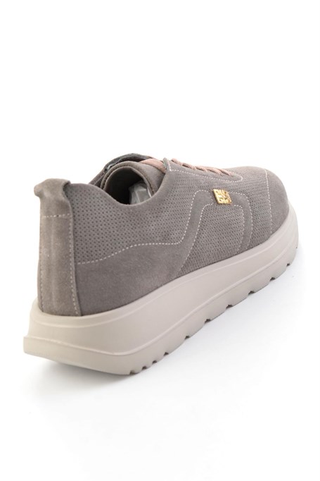 Vizon Süet Hakiki Deri Kadın Sneaker K01753000402