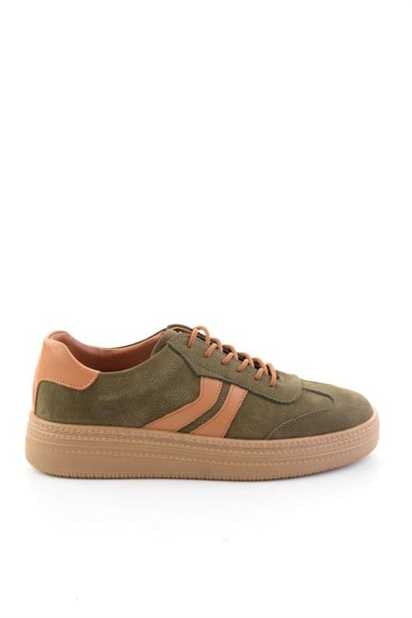 Yeşil Nubuk Hakiki Deri Kadın Sneaker K01753222201