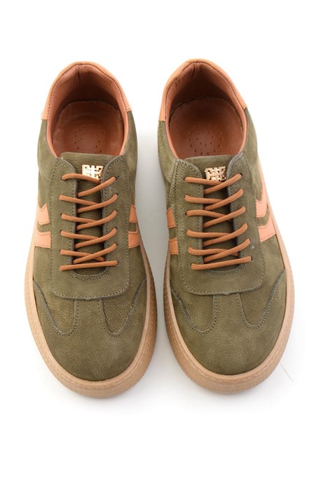 Yeşil Nubuk Hakiki Deri Kadın Sneaker K01753222201