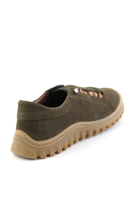 Yeşil Nubuk Hakiki Deri Kadın Sneaker K01076100301