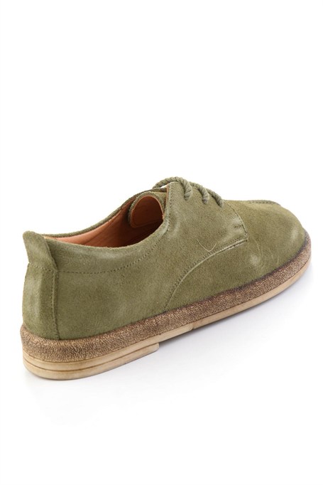 Yeşil Süet Hakiki Deri Kadın Casual Ayakkabı K01281035402